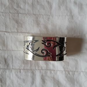 Handcrafted silver cuff bracelet